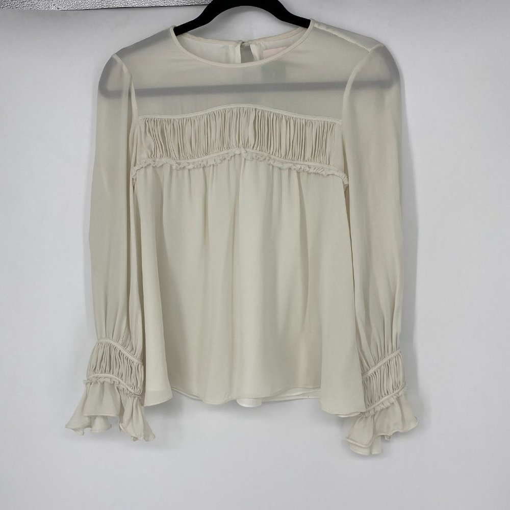 Cinq a Sept | Size S.  GORGEOUS Cream Silk Blouse
